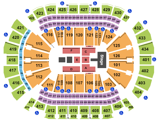 Toyota Center - TX Seating Chart: Endstage 7