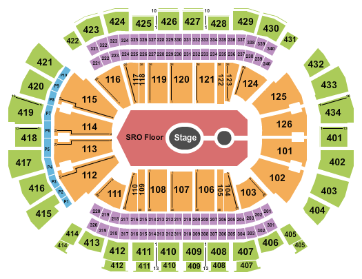 Toyota Center - TX Seating Chart: Endstage SRO