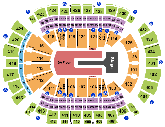 Toyota Center - TX Seating Chart: Florence and The Machine