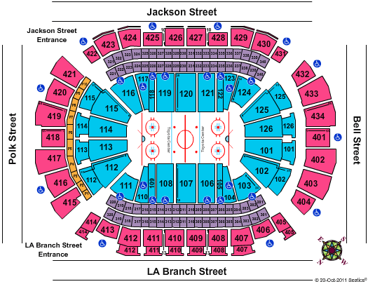 Toyota Center - TX Seating Chart: Hockey