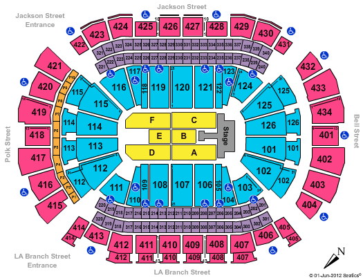 Toyota Seating Chart