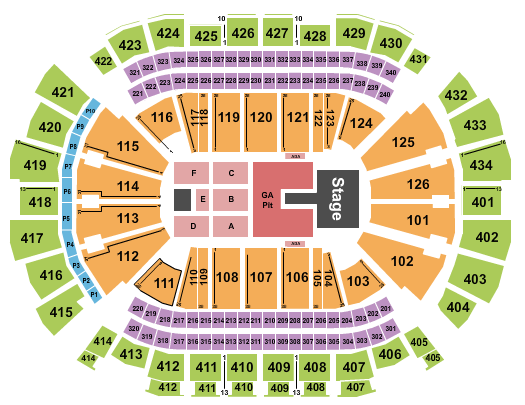 Toyota Center - TX Seating Chart: Laufey