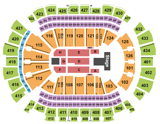 Toyota Center - TX Seating Chart: Maverick City Music