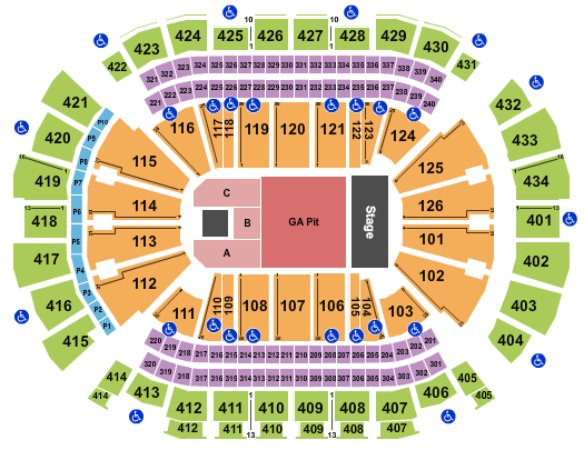 Toyota Center - TX Seating Chart: Papa Roach