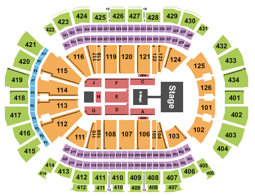 Toyota Center - TX Seating Chart: Peso Pluma