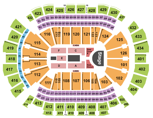 Toyota Center - TX Seating Chart: Rosalia