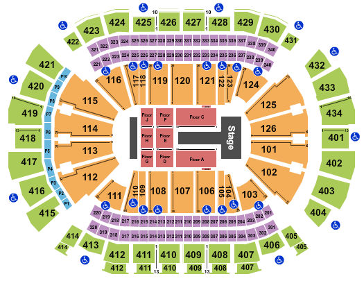 Toyota Center - TX Seating Chart: Shakira 1