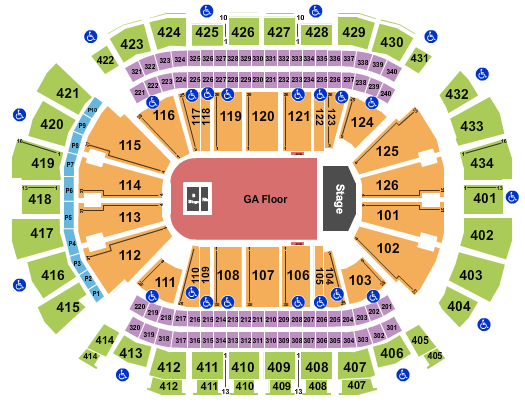 Toyota Center - TX Seating Chart: Tyler The Creator