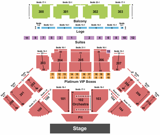Toyota Oakdale Theatre Seating Chart: Endstage GA Pit 2
