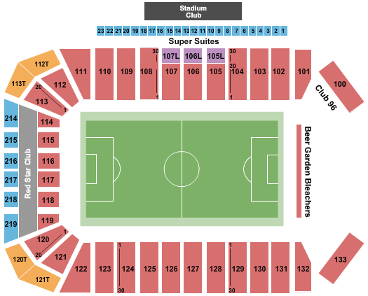 Toyota Stadium - Frisco Seating Chart: Soccer