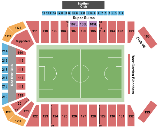 Toyota Stadium - Frisco Seating Chart: Soccer