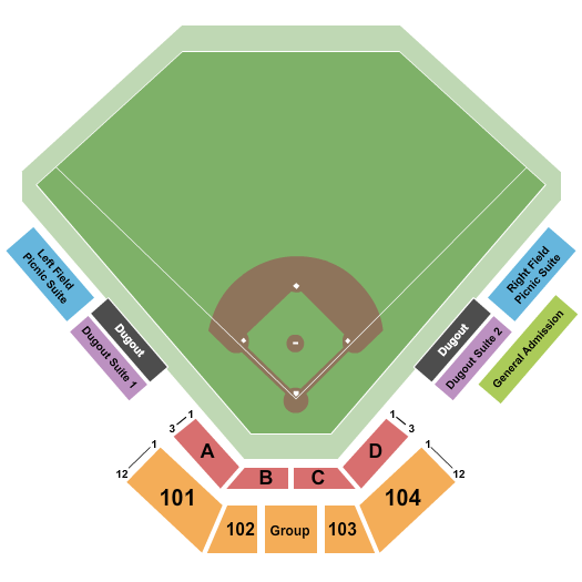 Travis Bryan Midtown Park Seating Chart: Baseball