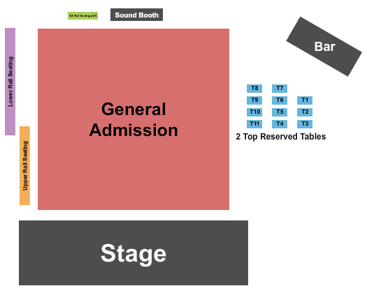 Treefort Music Hall Seating Chart: Endstage GA/Tables