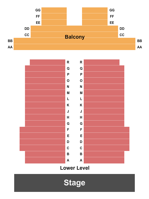 Trent Lott Theatre At Mary C. O’Keefe Cultural Center Seating Chart: Endstage