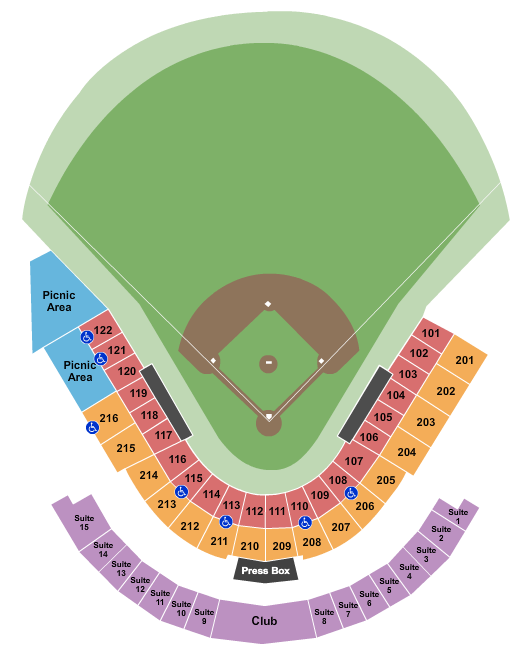 Trenton Thunder Ballpark Seating Chart