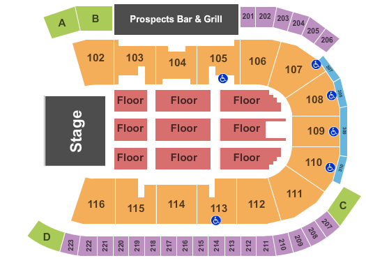 Tribute Communities Centre Seating Chart: Endstage 2