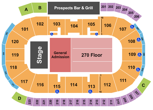 Tribute Communities Centre Seating Chart: Endstage - GA Pit