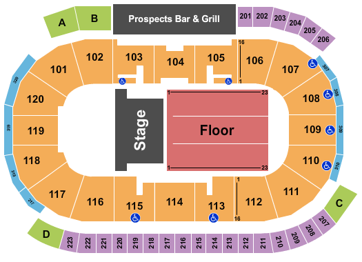 Tribute Communities Centre Seating Chart: Half House RSV