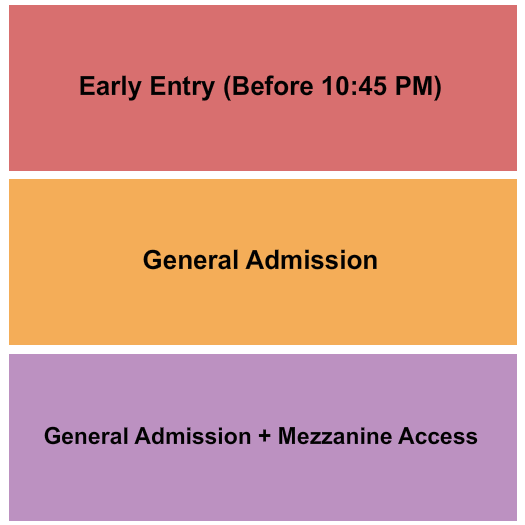 Trio Charlotte Seating Chart: GA/Mezz/Early Entry