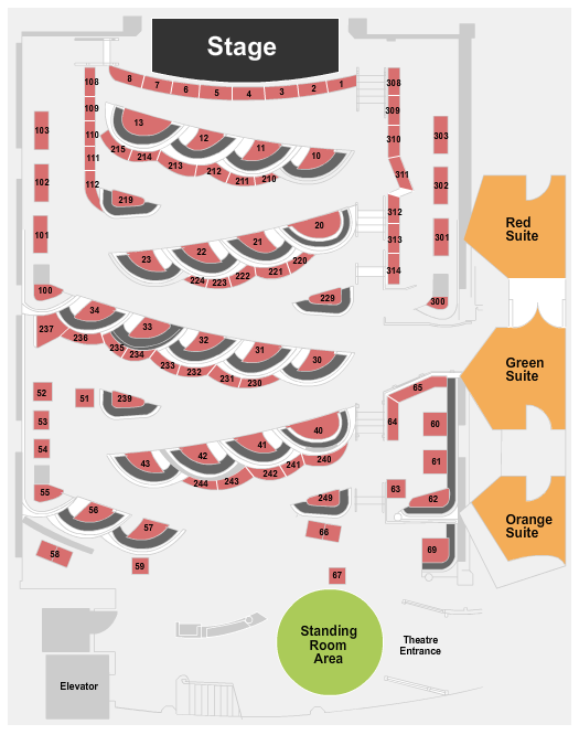 Triple Door Seating Chart: Endstage