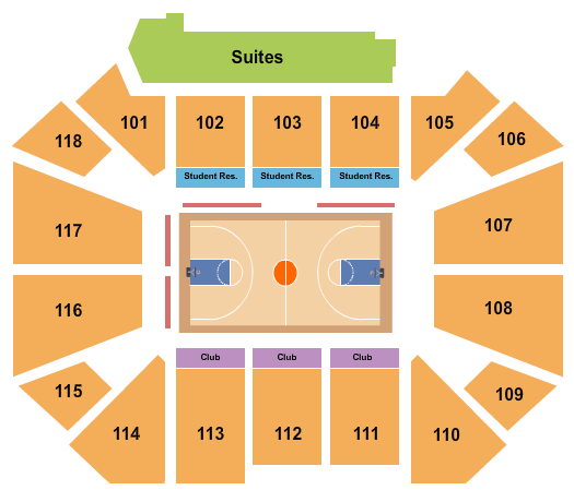 Trojan Arena Seating Chart: Basketball