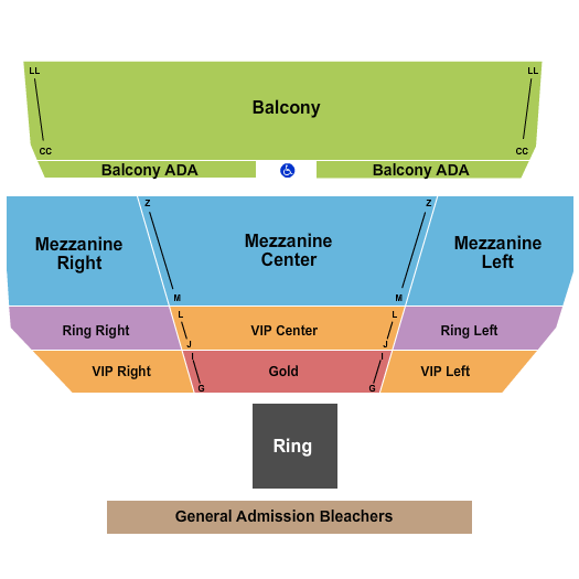 Tropicana Showroom at Tropicana Casino - NJ Seating Chart: Boxing