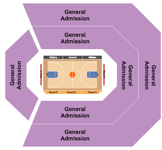 Truist Arena Seating Chart: Basketball GA