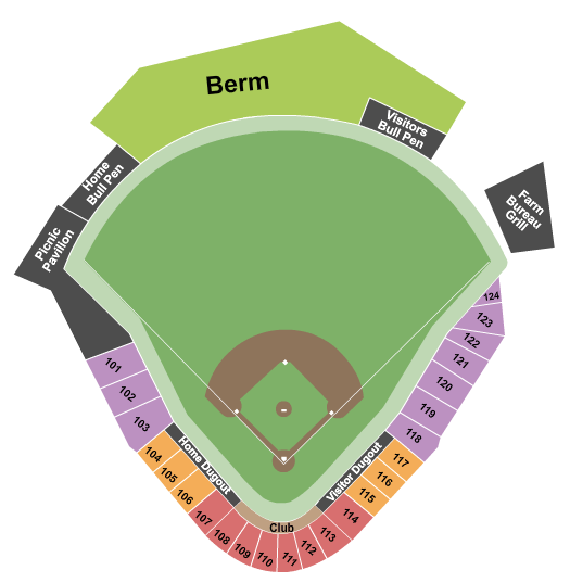 Trustmark Park Seating Chart: Baseball