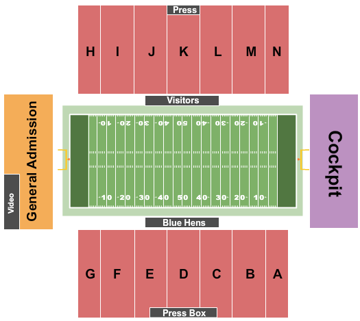 Delaware Stadium Seating Chart: Football