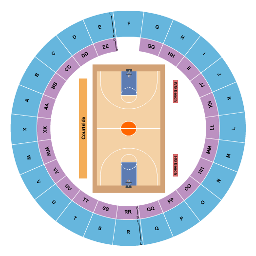 Tucker Coliseum At Arkansas Tech University Seating Chart: Basketball