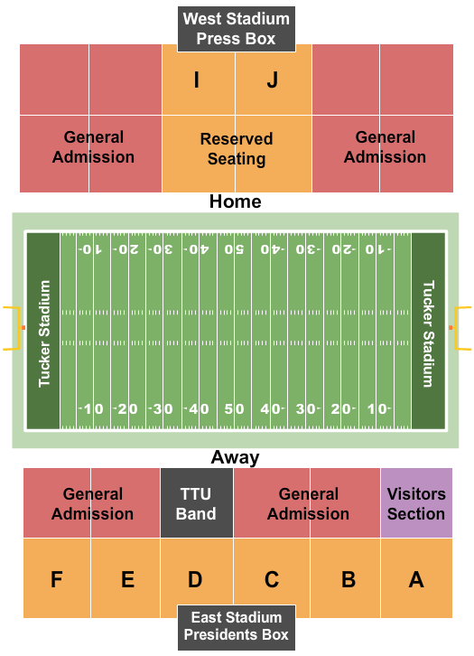 Tucker Stadium Map