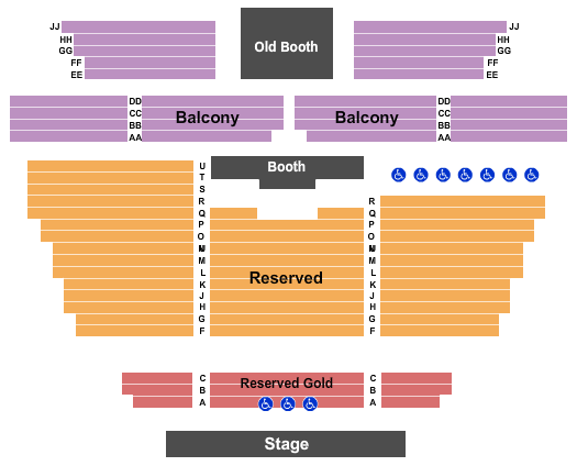 Tucker Theatre Seating Chart: Endstage