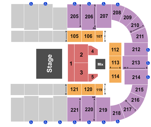 Tucson Arena At Tucson Convention Center Seating Chart: Half House