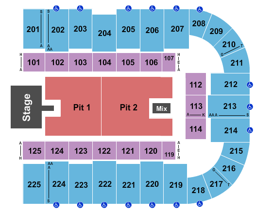 Tucson Arena At Tucson Convention Center Seating Chart: Midland