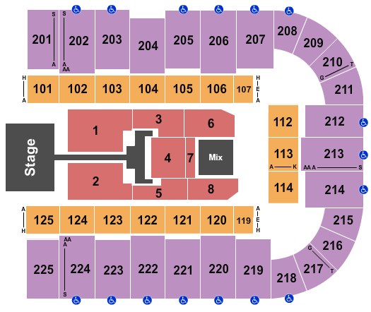 Tucson Arena At Tucson Convention Center Seating Chart: TobyMac