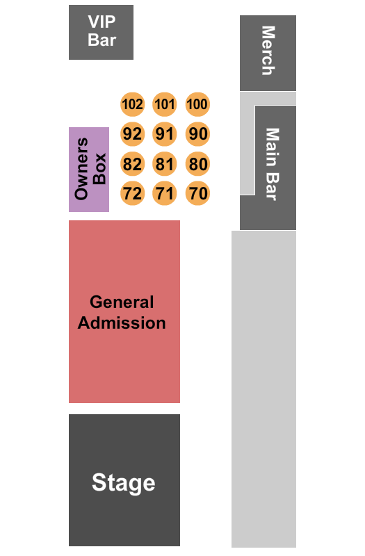 Tulips FTW Seating Chart: Tables & GA 2