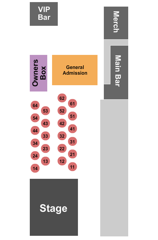 Tulips FTW Seating Chart: Tables & GA 3