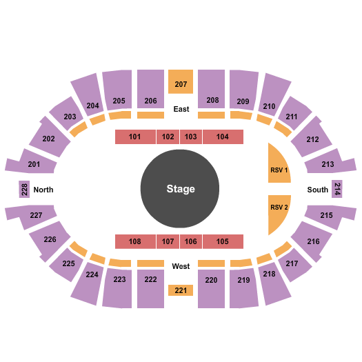 Tulsa Expo Square - Pavilion Seating Chart: Circus