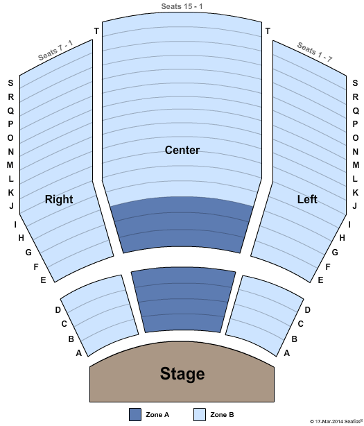 Williams Theatre at Tulsa Performing Arts Center Seating Chart