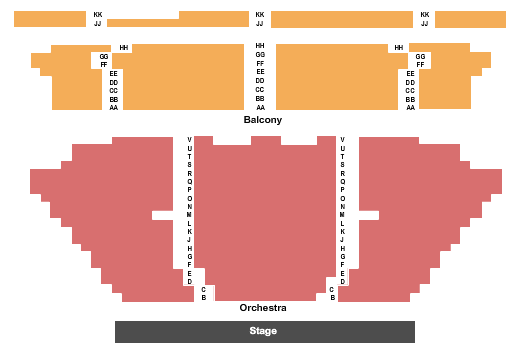 Turner Auditorium - Stephen F. Austin State University Seating Chart: End Stage