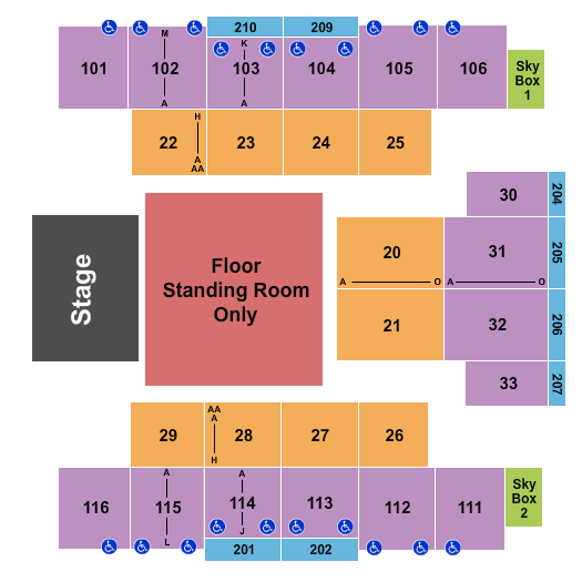Event Center at Turning Stone Resort & Casino Seating Chart: Concert 4
