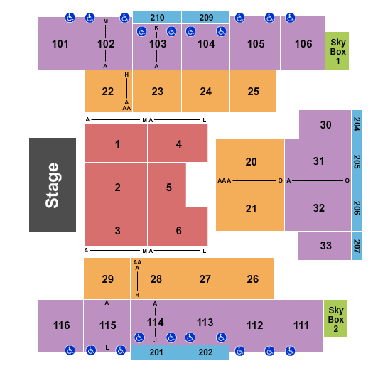 Event Center at Turning Stone Resort & Casino Map