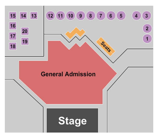 Turntable Seating Chart: Endstage GA/Tables