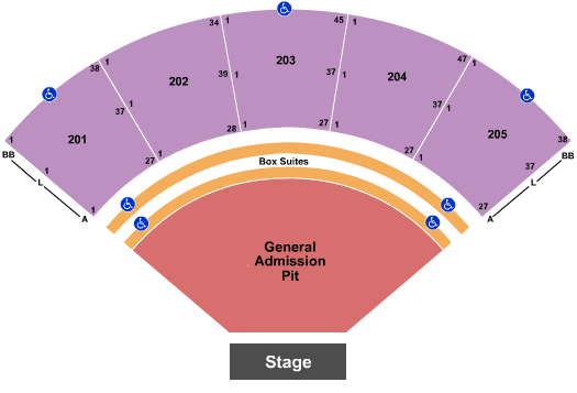 Mercedes-Benz Amphitheater Seating Chart: Endstage GA Pit