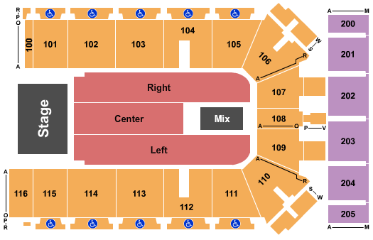 Tyson Events Center - Fleet Farm Arena Seating Chart: Endstage 4