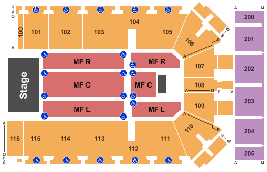 Tyson Events Center - Gateway Arena Map