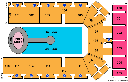 Tyson Events Center Seating Chart