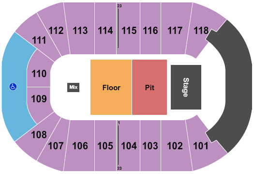 UBC Thunderbird Arena Seating Chart: Avril