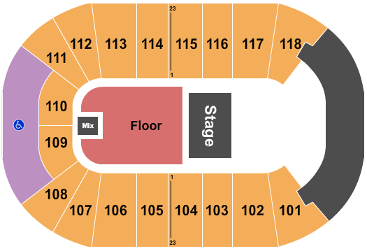 UBC Thunderbird Arena Seating Chart: Half House GA Floor