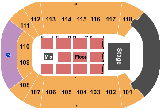 Thunderbird Arena Seating Chart